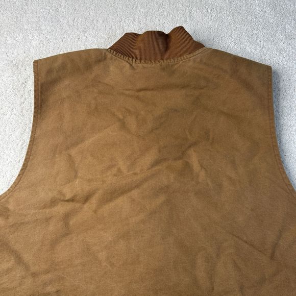 Carhartt Duck Work‎ Vest Men's Size 2XL Loose Fit Tan Insulated Brown OV4395-M - Picture 10 of 15